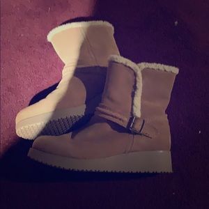Winter fur lined boots